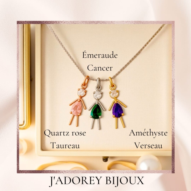 Une bague a la pierre de naissance de mon enfant