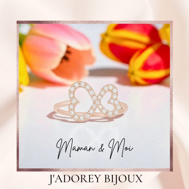 Bague « Maman & Moi » — Or rose 18k & Diamants VVS1