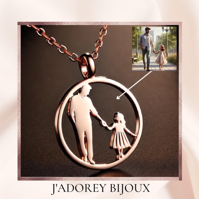 Pendentif « Silhouette d’après votre photo » — Argent 925