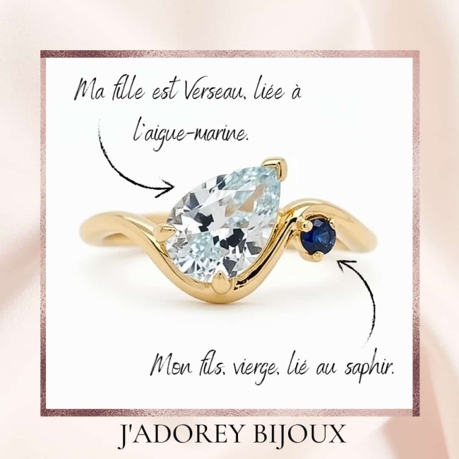 Bague « Pierre de Naissance » — Argent 925