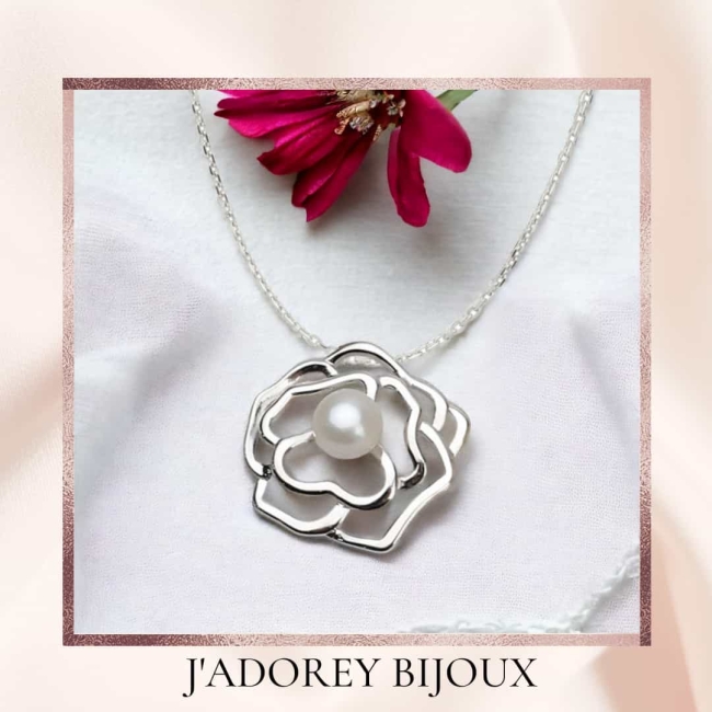 Pendentif « Fleur de Lait » — Argent 