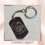 Porte-clés « Gravé pour la vie » — Acier inoxydable