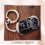 Porte-clés « Gravé pour la vie » — Acier inoxydable